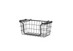 Oceanstar Stackable Metal Wire Storage Basket Set for Pantry, Countertop, Kitchen or Bathroom ‚Äì Black, Set of 3