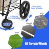 Folding Shopping Cart with Swiveling Wheels and Dual Storage Baskets