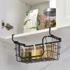 Oceanstar Stackable Metal Wire Storage Basket Set for Pantry, Countertop, Kitchen or Bathroom ‚Äì Black, Set of 3