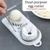 1pc Household Multifunctional Egg Cutter; Egg Slicer For Hard Boiled Eggs; 2 In 1 Egg Chopper/Divider/Dicer/Cutter; Kitchen Gadgets; 7.76*3.46in/19.7*