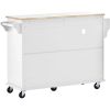 Kitchen Island Cart with Storage Cabinet and Two Locking Wheels,Solid wood desktop,Microwave cabinet,Floor Standing Buffet Server Sideboard for Kitche