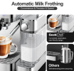 1350W Semi-Automatic Espresso Machine 20Bar (ULKA) High Pressure Pump Extract 1 / 2 Cappuccino or Latte ESE POD Capsule Filter and Steam Bar 1.8L Wate